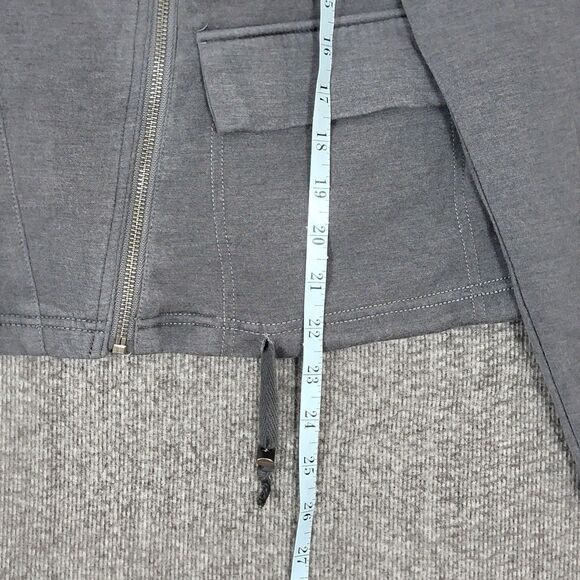 Marrakech Jacket Womens Medium Gray Stretchy Moto Asymmetrical Boho Zip Up - Picture 6 of 13